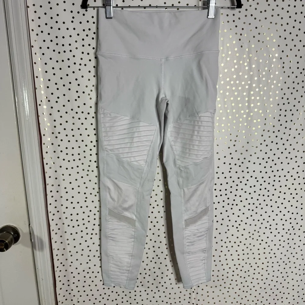 ALO Yoga White High-Waisted Leggings